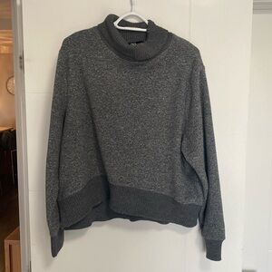 Two-Fabric Mockneck sweater